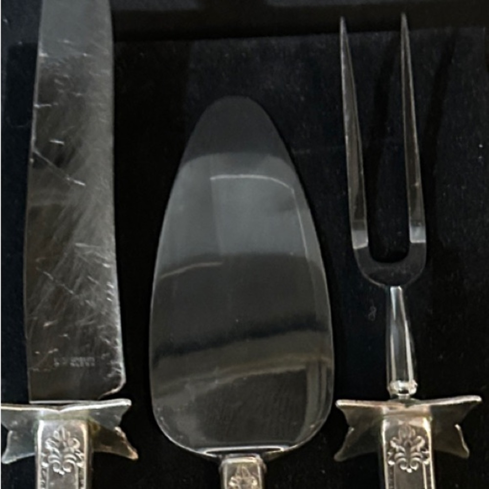 VTG Adoration Pater Silver plated Serving Utensil Trio